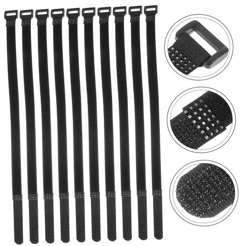 Artibetter 25pcs Adjustable Nylon Straps for Yoga Mats Multipurpose Cargo Binding Belt Cinch Strap for Transport of Goods Black