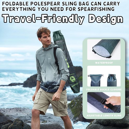 Hawaiian Sling Fishing Spear Set Fiberglass Travel Pole Spears Spearfishing 3 Prong Paralyzer Tips Hand Spear Fishing Pole Harpoon Spear Fishing Equipment Spearfishing Gear