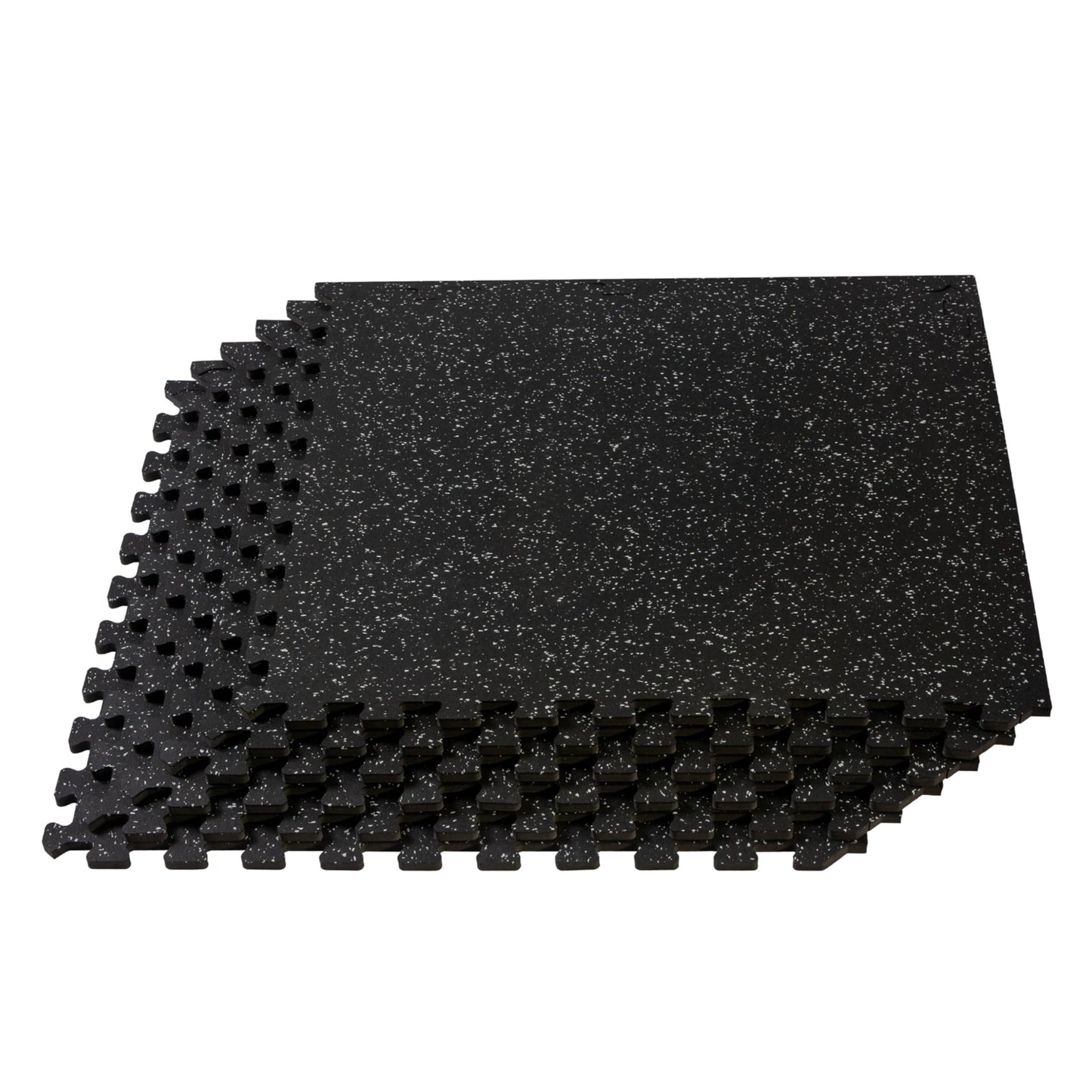 We Sell Mats 3/8-Inch Thick Interlocking Foam Tiles with Rubber Top - Personal Fitness Mat, EVA Foam Puzzle Floor Tiles, For Home Gym Workouts, 24 in x 24 in