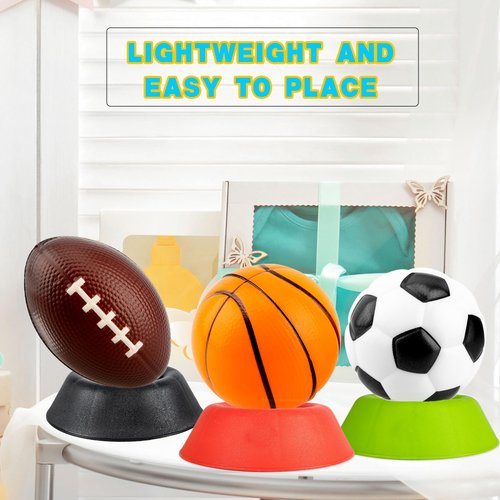 Norcoin 18 Pack Bowling Ball Cup Stand Plastic Bowling Ball Holder Ring Colorful Sports Ball Cup Display Stand for Softball Bowling Basketball Football Volleyball Souvenir Base Stand