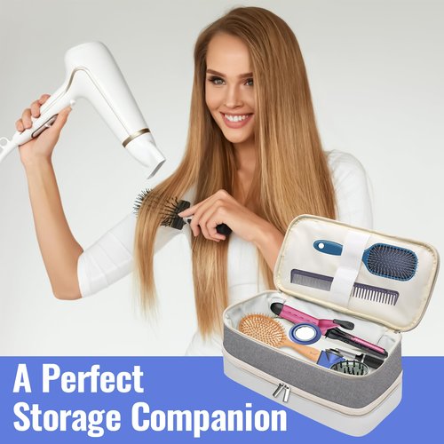 Zhaoyao Case for Shark Flex Style, Travel Case for Dyson Airwrap, Waterproof Durable Beauty Tool Storage Box, Suitable for Multi-accessory Arrangement of Shaper, Hair Curler (White)