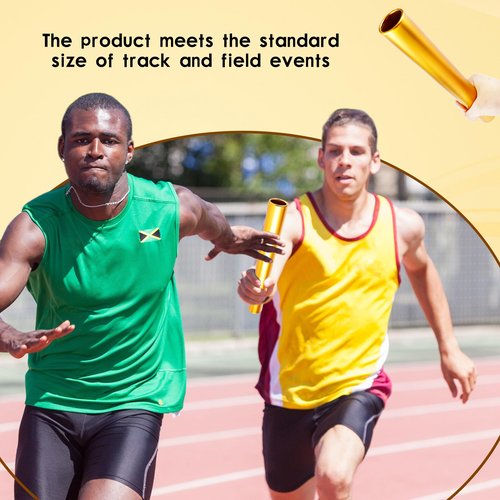 Hoarost 10 Pcs Track Batons Aluminum Running Field Race Batons Sports Relay Baton for Outdoor Running Race Practice Athlete Team Sports Race Tools