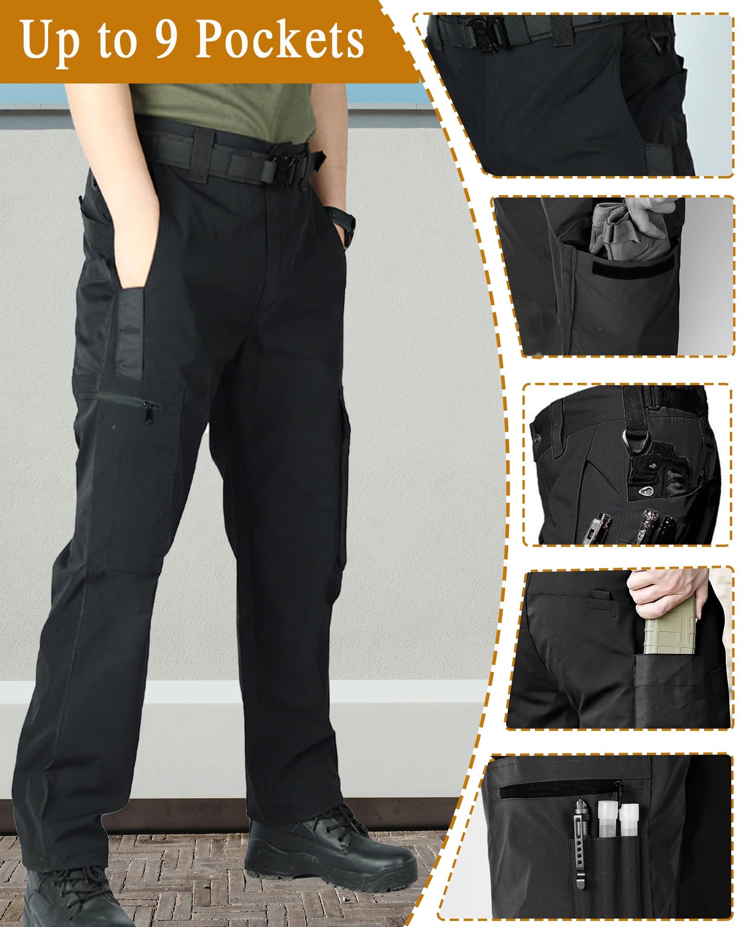 YKS JOOB Mens Tactical Uniform Suit Military Combat Shirt and Pants Set Durable Airsoft Gear for Paintball Hunting Black XL