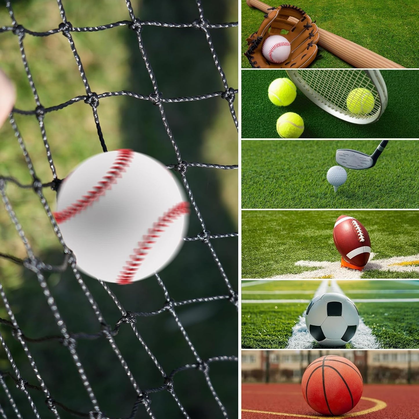 20/35/55/70 FT Baseball Batting Cage, Baseball Nets for Batting Cage，Baseball and Softball Batting Cage Nets for Pitching Training, Outdoor Backyard Batting Cage with Frame