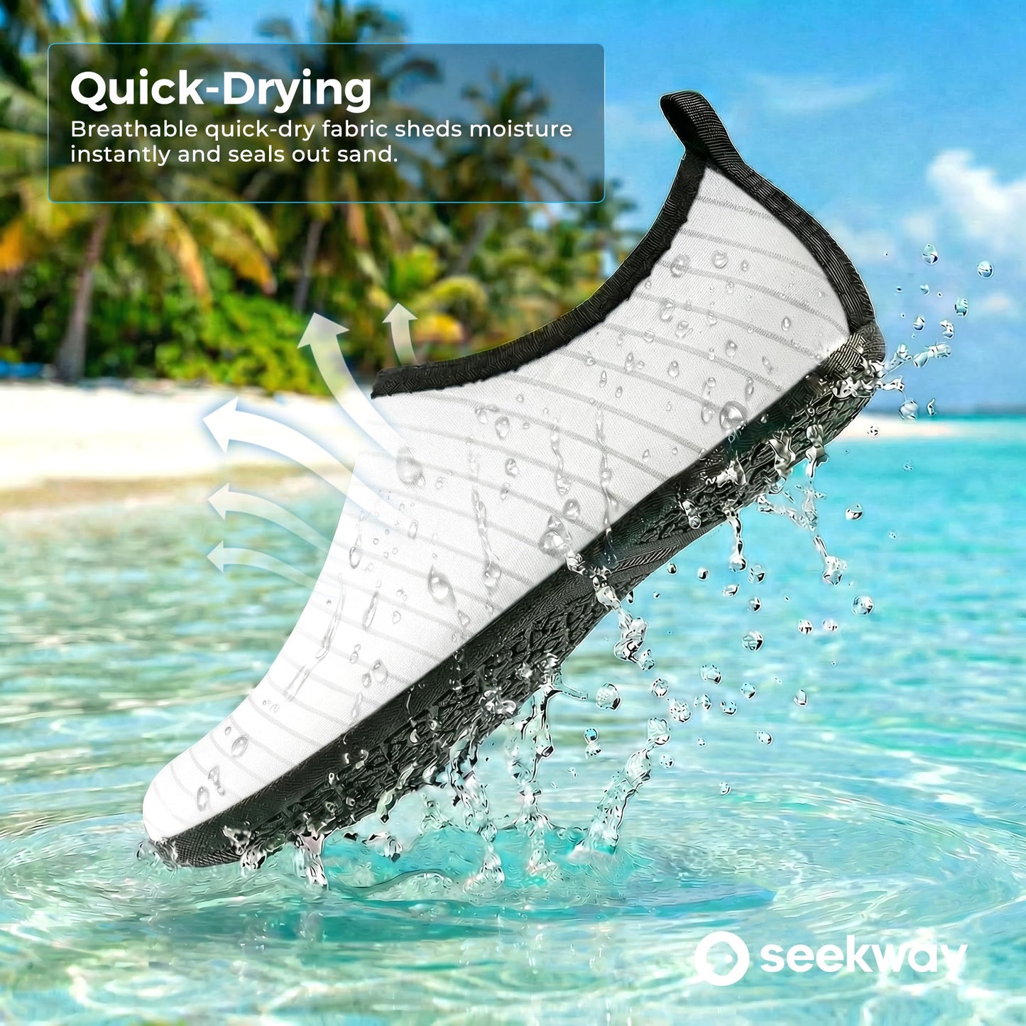 SEEKWAY Water Shoes Barefoot Aqua Socks Quick-Dry Non Slip Shoes for Beach Swim Pool River Boating Surf Women Men SK002
