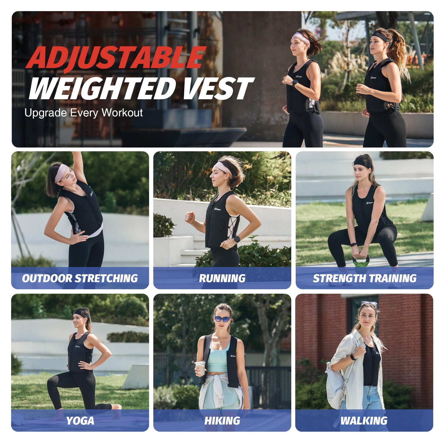 Zelus Weighted Vest for Women Men,Adjustable Z-Fit Slim Walking Vest 1-10lb