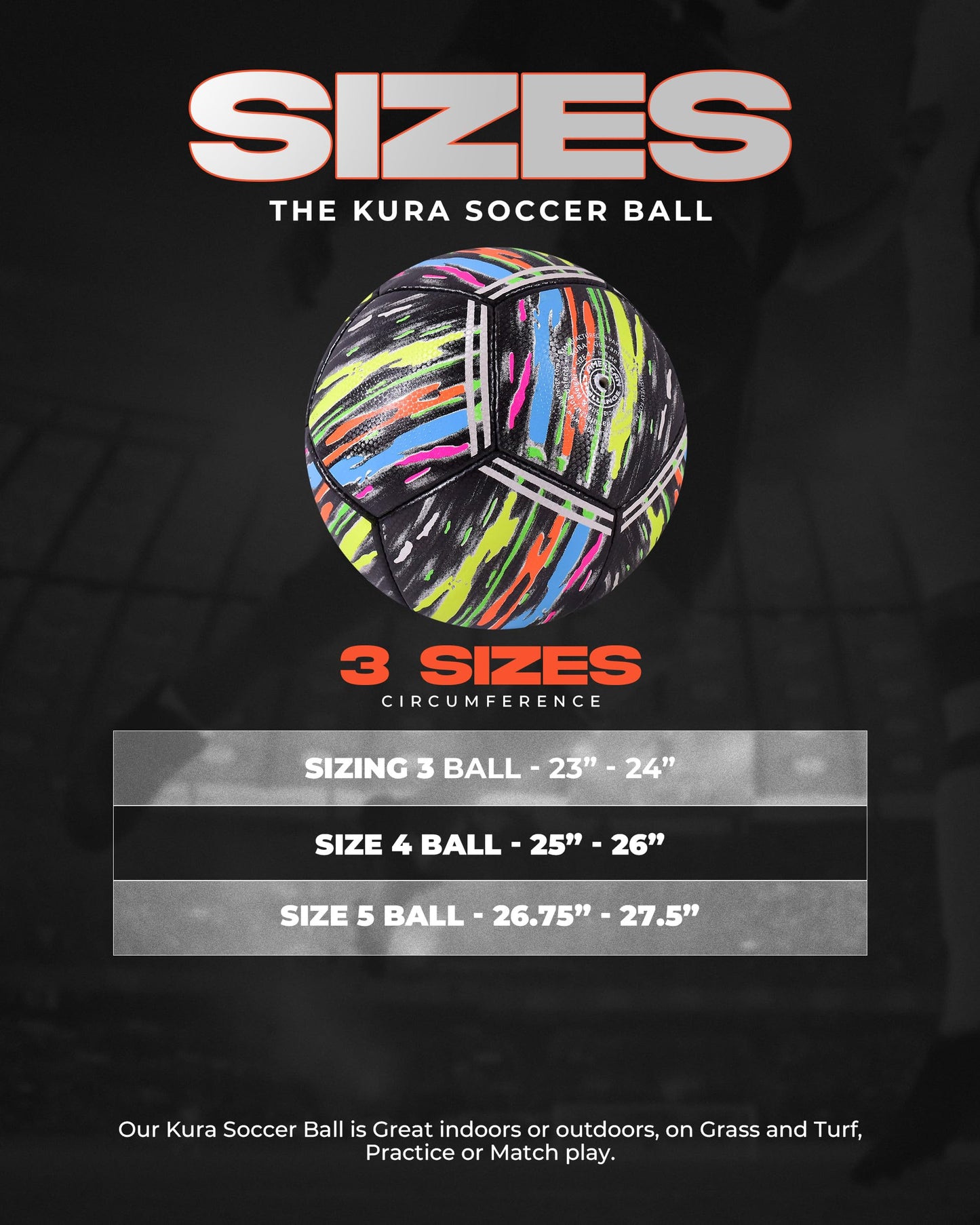 American Challenge Kura Soccer Ball (3, Black/White)