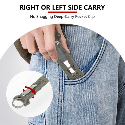 noxozoqm 440C Fixed Blade Camping Knife, 6.7 Inch Portable Straight Knifes, Fixed Blade Knife with Kydex Sheath for Outdoor Tactics, and Camping (white)