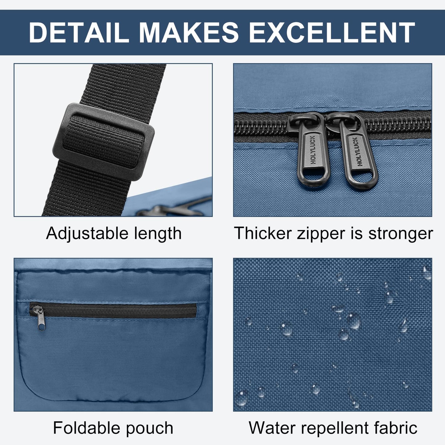 Foldable Travel Duffel Bag for Gym Sports Lightweight Water Repellent & Tear Resistant-black One_Size