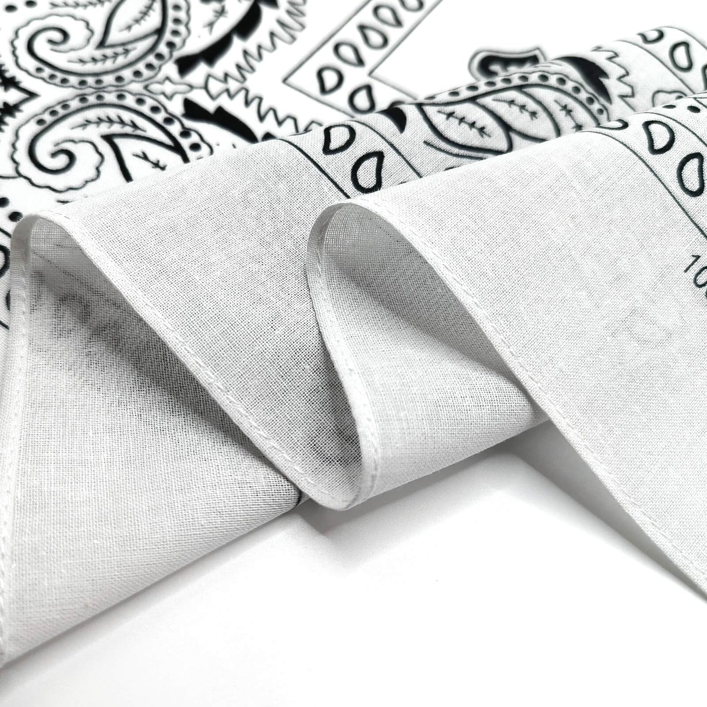Gorgeous Island 4 Pack 100% Cotton Bandanas 21.5x21.5 inches - Black/White/Cream/Brown