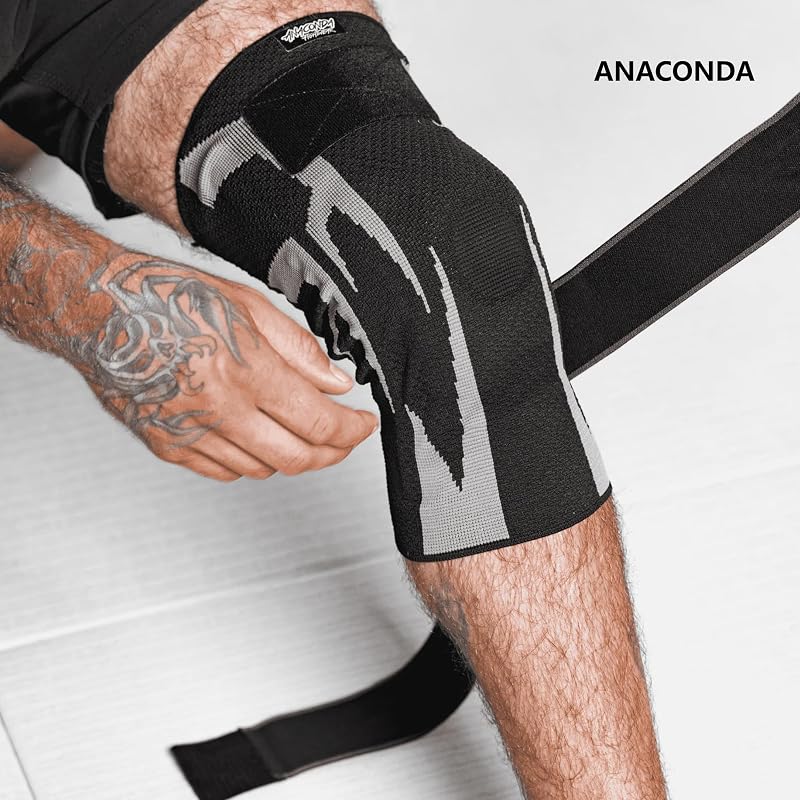 Anaconda Knee Brace with Stabilizers (Medium) - Compression Support Sleeve for Left/Right Leg, Gel Pad & Spring Stabilizers