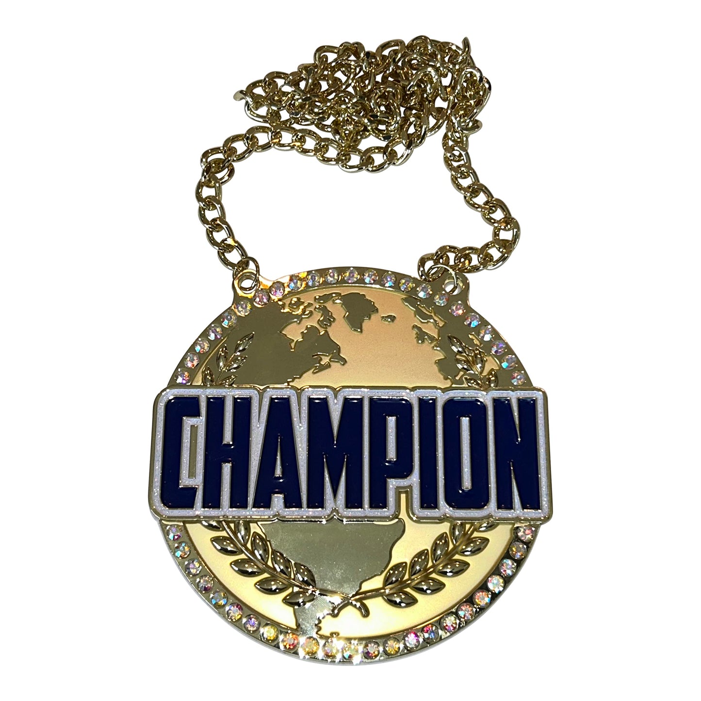 Express Medals XL Metal Champ Chain Trophy Award with Black Velvet Presentation Bag.