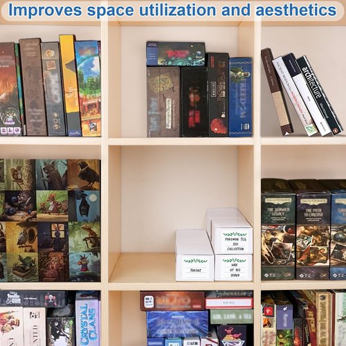 Joyoumess Trading Card Storage Box, Cardboard Storage Boxes with Dividers for Baseball, Sports, Game, Playing Card Collection Organizer, pack of 3