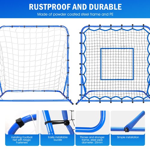 4x4FT Dual-mode Soccer Goal & Rebounder Net,Premium Durability for Intense Shooting Training,Quick-Switch Angle Soccer Training for Control,Passing Practice,Easy Setup Soccer Gifts for Kids Teen Adult