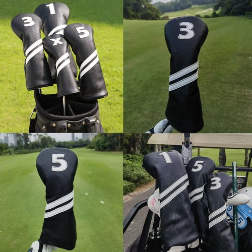 Golf Club Covers,4pcs Golf Head Covers for Woods and Driver Fairway Hybrids for Golf Clubs Women Men