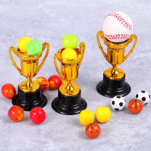 wutfuooo 40 Pack Mini Trophies Bulk Small Tiny Plastic Trophies 3.4 Inch Little Gold Award Cup Rewards Sport Tournament Winning Prize for Football Soccer Baseball Party Favor Prop