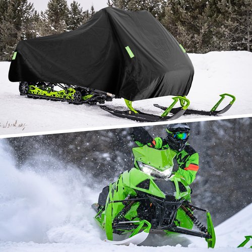 NIGOOLATA Snowmobile Cover Universal Fits Snowmobiles 115" L x 51" W x 48" H