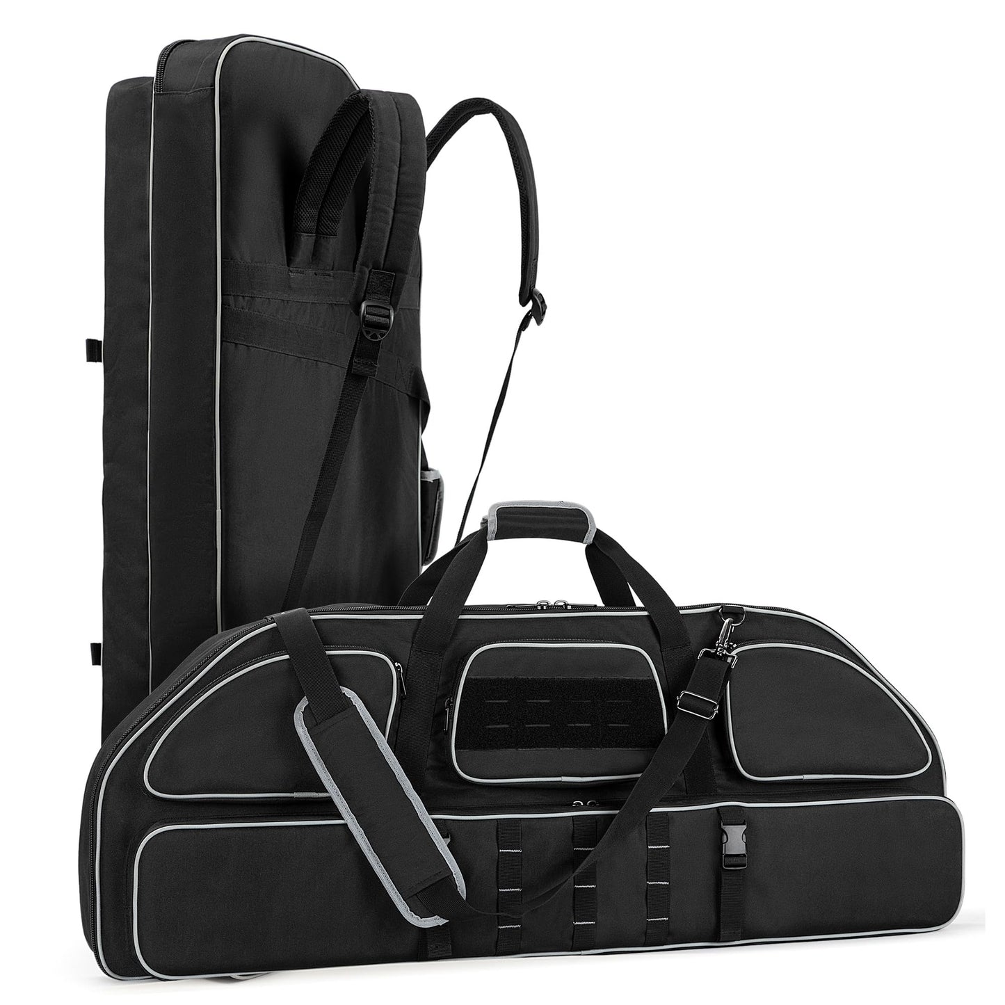 Smasrob Padded Soft Bow Case with Arrow Pocket, Compound Bow Bag with Backpack and Shoulder Strap for Range or Hunting Trip