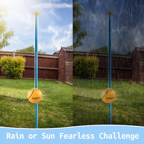 Trymaker Tetherball, Tether Balls and Rope Set, Replacement Tetherball for Kids and Adults Backyard Outdoors
