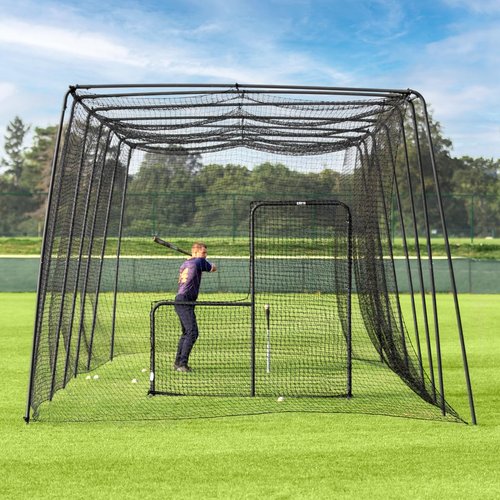 Fortress Baseball Batting Cage Nets | Heavy-Duty HDPP Fully Enclosed Baseball & Softball Cage Netting [14 Sizes & 3 Grade Options] – NET ONLY (70 x 14 x 12, #42)