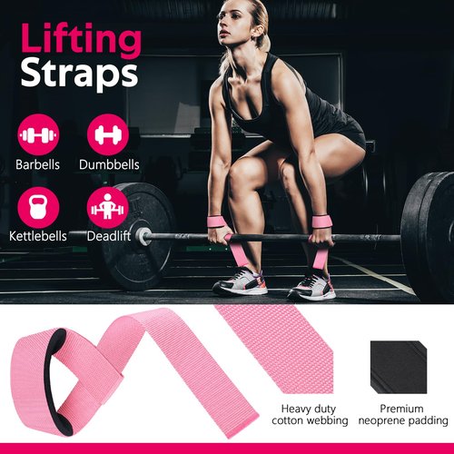 WALITO 8Pcs Barbell Pad Set for Hip Thrust - Squat Pad,Gym Accessories for Women with Bar Bad,Bench Press, with Gym Ankle Straps,Resistance Bands for Working Out,Lifting Strap,Carry Bag