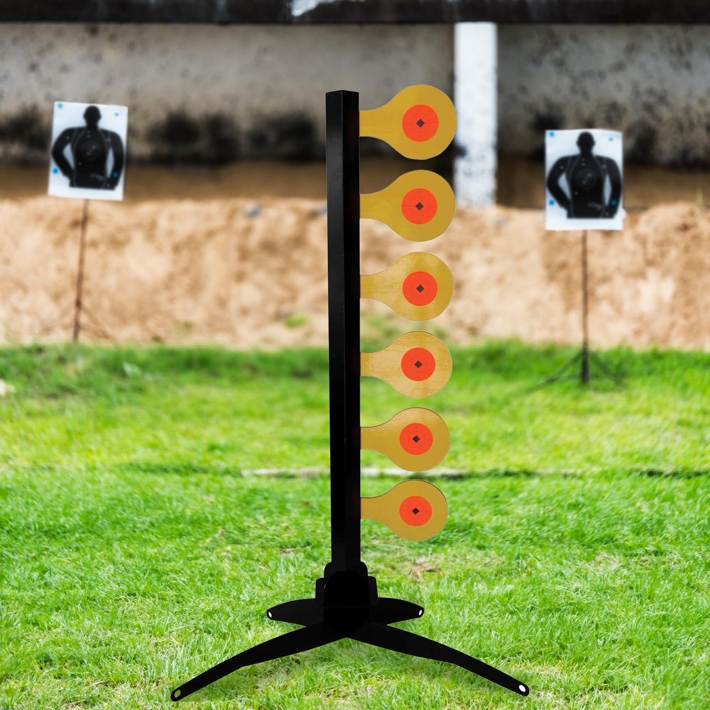 Birchwood Casey Handgun Dueling Tree Target with AR500 Steel Paddles, World of Targets - Shooting Stand Equipment with Accessories for Outdoor Practice and Training