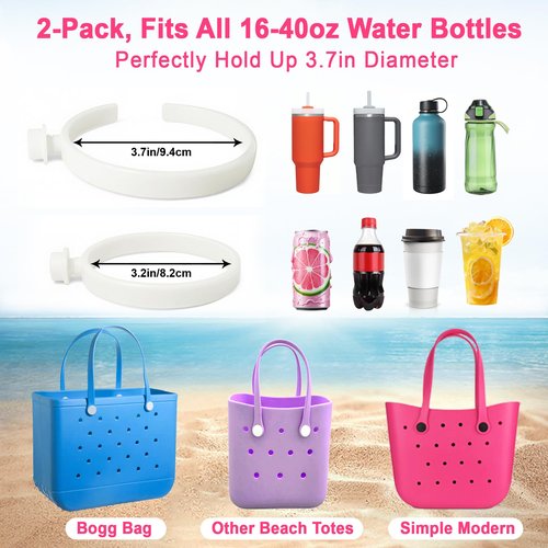 Bogg Bag Cup Holder for 30oz 40oz Stanley, Adjustable Insert Drink Holder Compatible with Bogg Bag/Simply Southern Beach Tote Bag, Water Bottle Holder Attachment for Bogg Bag Accessories