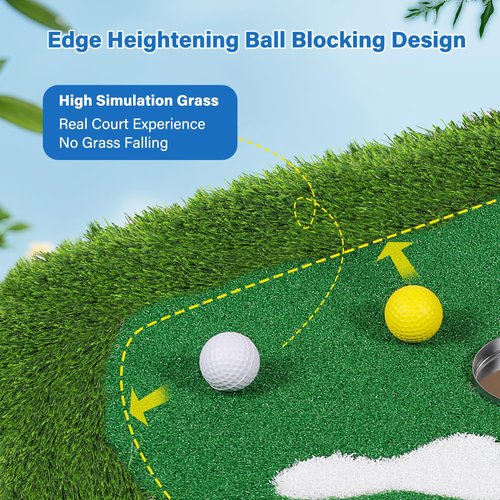 Mosoyolo Floating Golf Green for Pool Large Size 47" x 24" Floating Putting Green for Pool Designed for Golfers to Compete and Improve Their Skills in The Pool or Outdoors