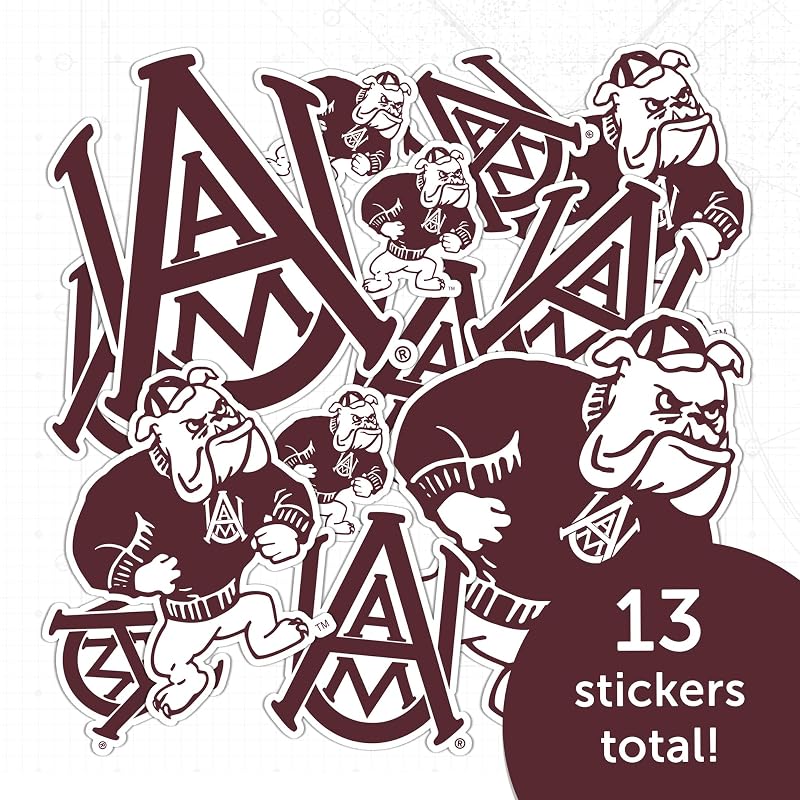 Alabama A&M Bulldogs Sticker Decal Sheet - Desert Cactus Premium Vinyl
