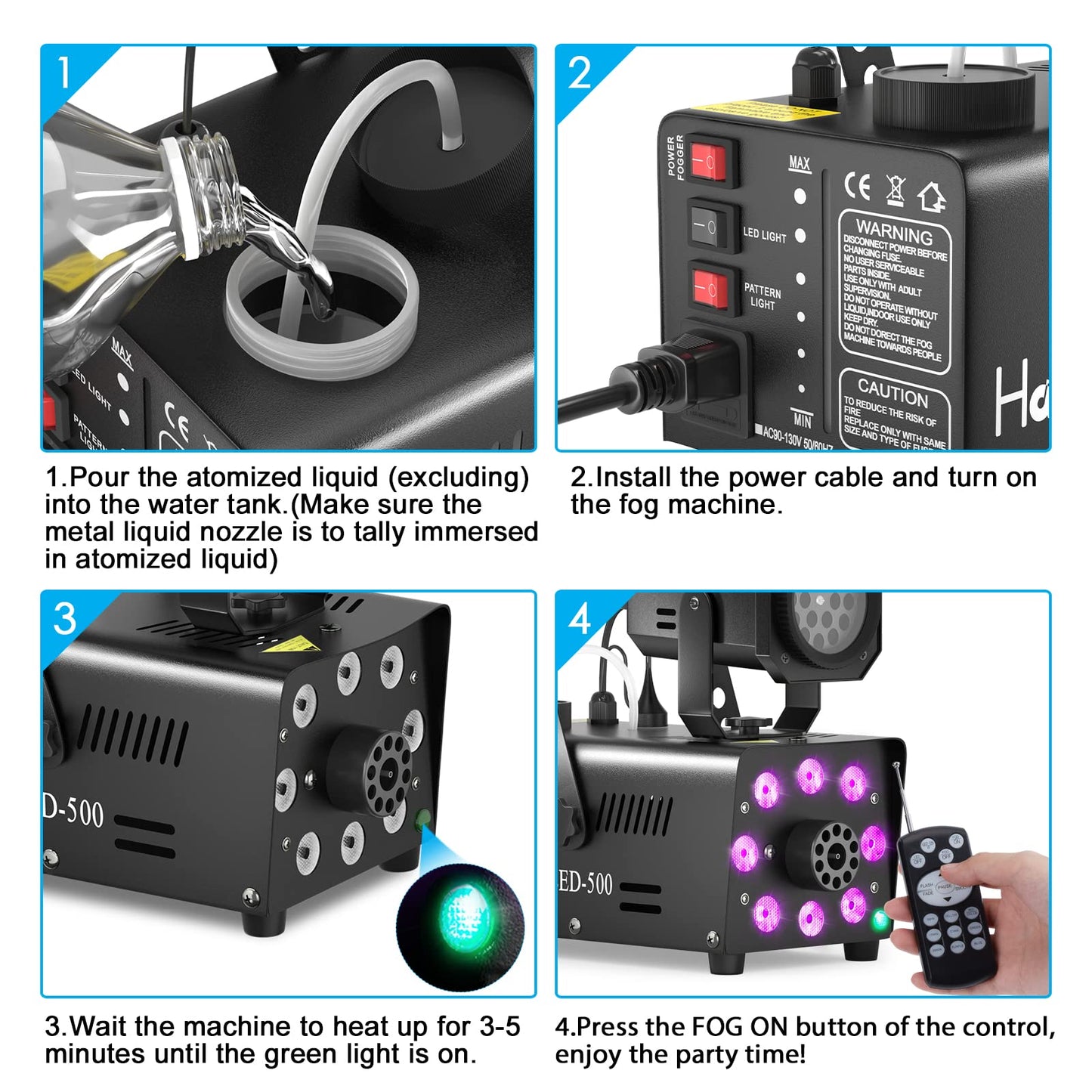 Hakuta Fog Machine with LED Projector Light