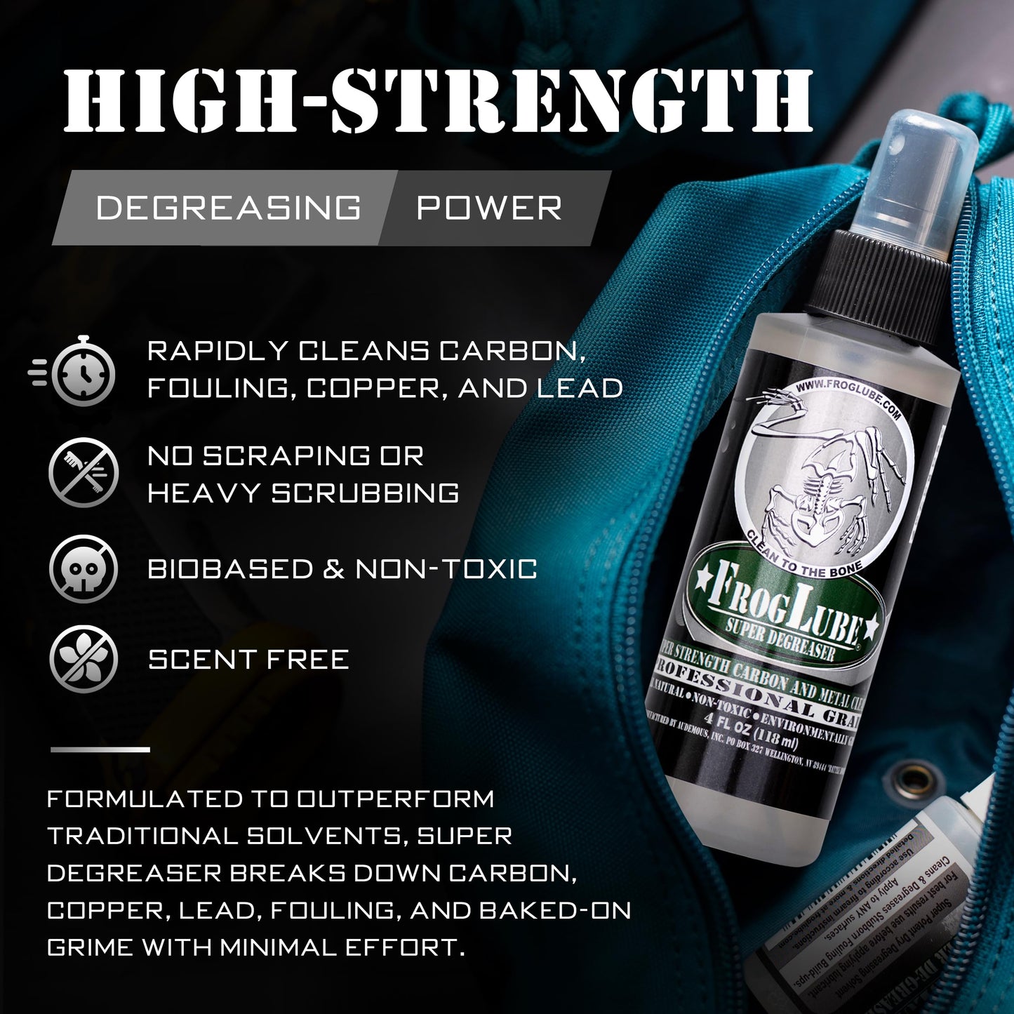 Frog Lube 15216 Super Degreaser Bottle, 4 oz.