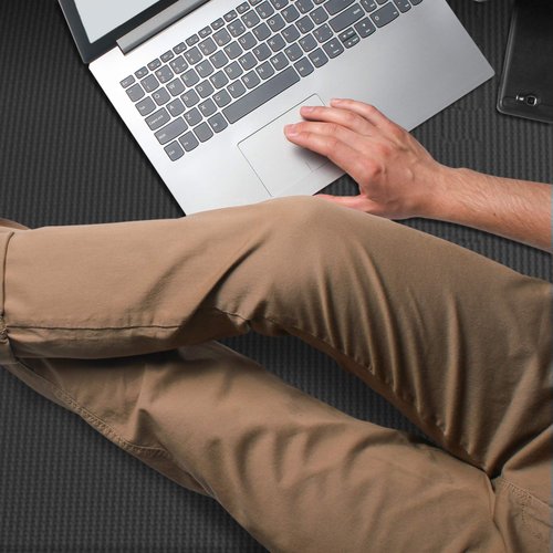 We Sell Mats 3/8 Inch Thick Multipurpose Exercise Floor Mat with EVA Foam, Interlocking Tiles, Anti-Fatigue for Home or Gym, 24 in x 24 in
