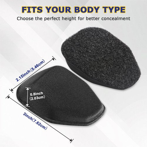 AurMirai Holster Wedge for IWB Carry | Ergonomic 0.8" Foam Pad for Kydex & IWB Holsters | Sweatproof Concealed Carry Kit with Secure Fit (Black)