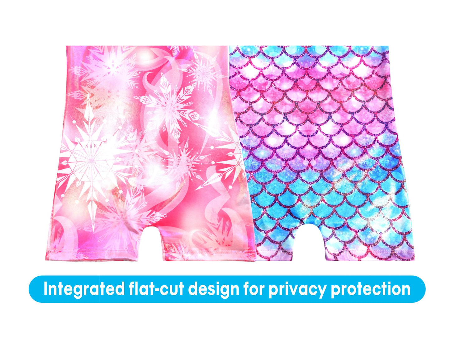 Snowheart Gymnastics Leotards for Girls - 2 Pack of Sparkly One-Piece Pro Kids Unitard Biketards with Shorts for Ages 2-9