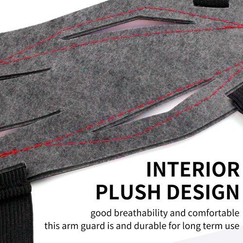 Moyujian 11.2in Long/6.7in Short Armguard Professional Competition Archery Bow Range with 4-Strap/2-Strap Buckles Shooting Practice Guard Nylon Carbon Forearm Protector Arm Guard (Long)
