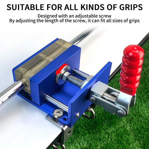 Crestgolf Golf Repair Kit Drill-Free & Drill Installation for Regripping Golf Clubs, Inlcudes 13PCS Grip Tapes, Hook Knife, Solvent, Grip Tape Remover and Aluminum Vise Clamp for Home or Workshop