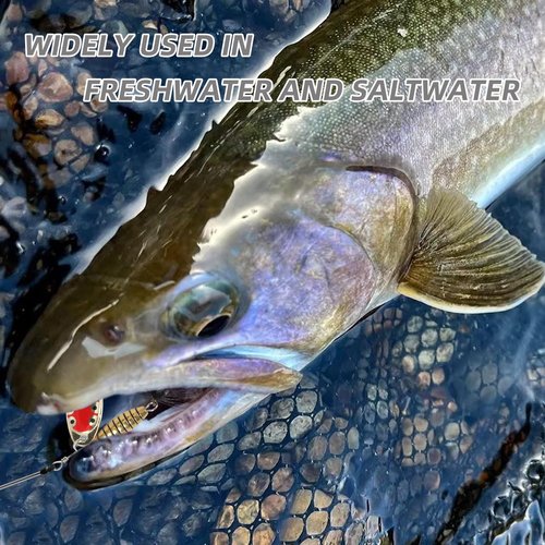 DAMIDEL 6pcs Fly Fishing Strikers kit,1/4oz 1/3oz Mixed, Simulation Colorful Belly and Wings Spinner Ever,Specialty Hand-Tied Rooster Bait for Trout, Bass, Steelhead Fly Fishing Dry Flies Tackle Box
