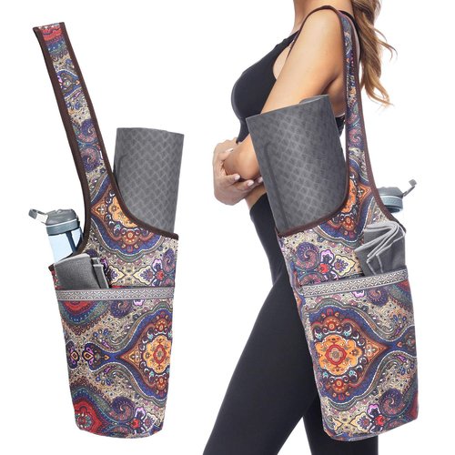 Ewedoos Yoga Mat Bag Yoga Bags with Large Size Pocket and Zipper Pocket, Fit Most Size Mats