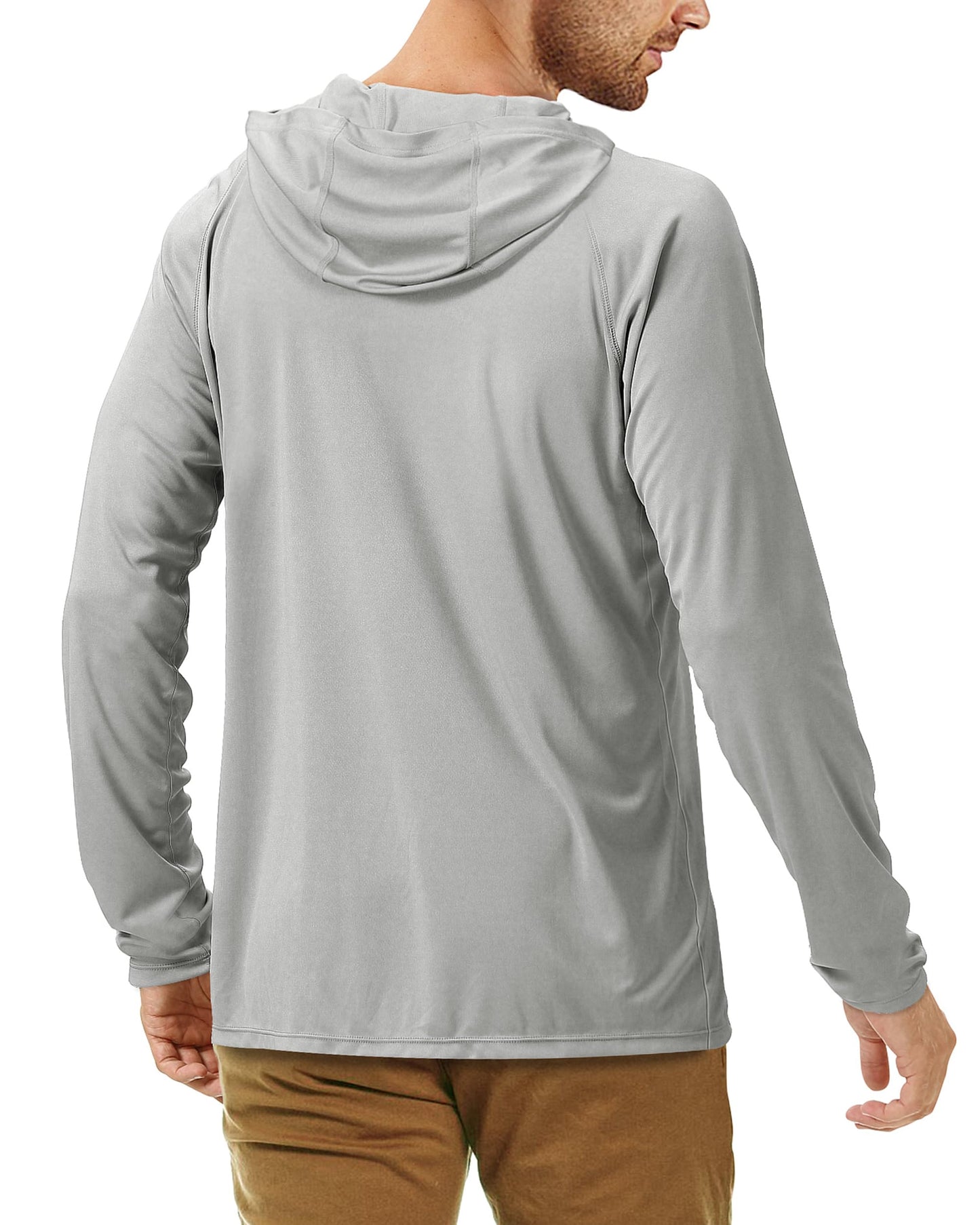 Roadbox UPF 50+ Fishing Shirts for Men Long Sleeve Sun Protection Lightweight Outdoor UV Hoodie Hiking Shirts