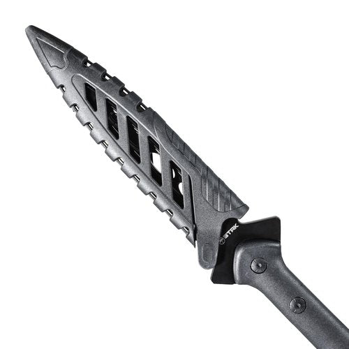 STAK 11803 Survival Spear, 44" Tactical Spear for Camping, Bushcraft, and Hunting, 8" Double-Edged Stainless Steel Blade with Fiberglass Handle and Snap Sheath