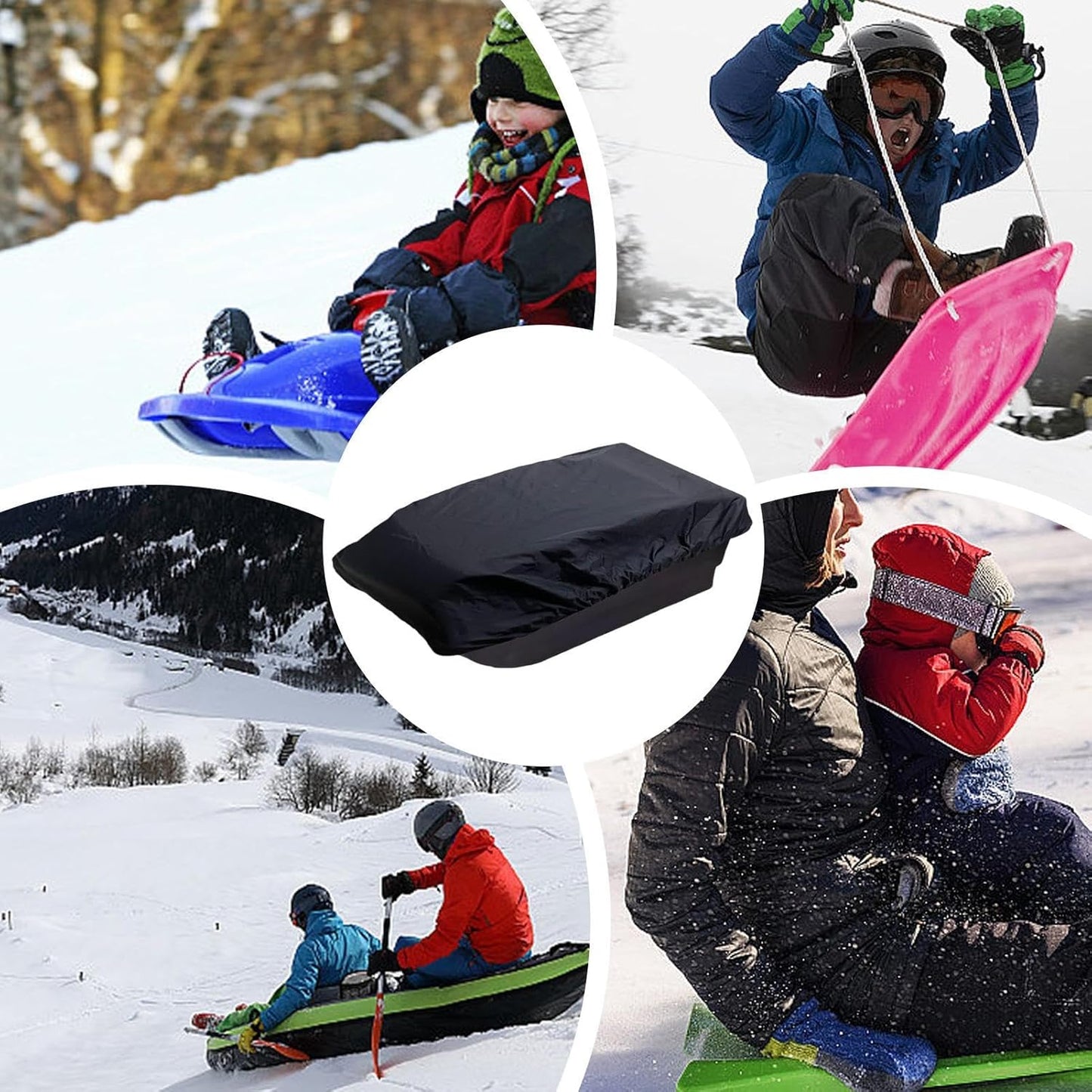 Ice Fishing Sled Travel Cover Waterproof, Oxford Cloth Ice Fishing Shelter Cover, Snow Sled Cover, Outdoor Sled Protector Cover, Protect Your Gear from Protects from Snow, Water and Mud