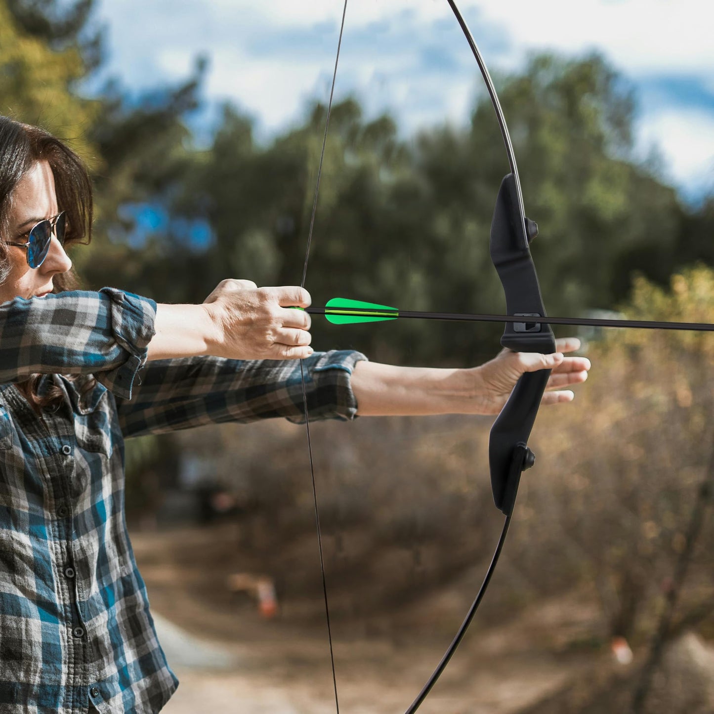 NorthSpoor 30" 18Pcs Archery Carbon Arrows Practice Hunting Arrow with Removable Tips Shaft Spine 500 for Both Compound Bow and Recurve Bows