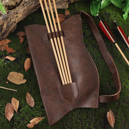 Eccliy Archery Bow Carrier with Arrow Slots, Adjustable Shoulder Strap, Shooting Targeting, Training, Cosplay, Handmade Archer Accessories, Archery Set Adult