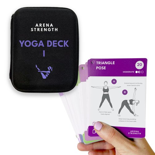 Arena Strength Yoga Asana Cards | Yoga Card Deck I | Yoga Workout Cards | Yoga Pose Cards | Yoga Teaching Accessories | Yoga Accessories