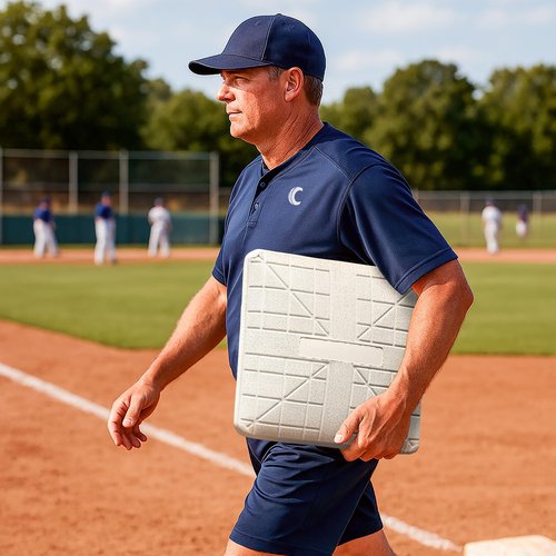 Cannon Sports Pro Style Set of 3 Bases for Baseball and Softball – 15" x 15" Molded Base Set with Waffle Bottom & Anchors - Includes 1st, 2nd, 3rd Base