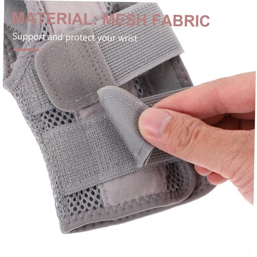 PartyKindom 1Pc Wrist Brace Support Strap for Sports Ergonomic Design for Basketball Lightweight Elastic for Men and Women Right Hand Grey