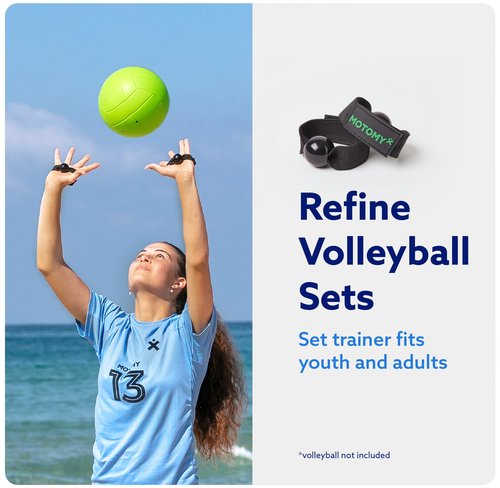 MOTOMY Volleyball Training Equipment Aid ‘VolleyPal’ – Solo Rebounder Trainer for Serve, Spike, Set & Pass; Indoor and Outdoor Practice Gear Gift for Beginners & Experts