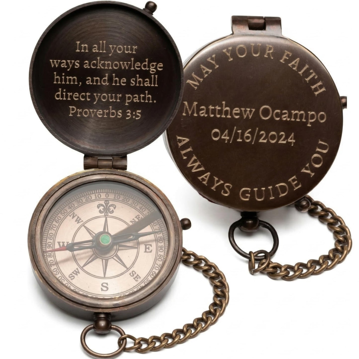 Personalized Confirmation Gifts for Boys – Engraved Christian Compass