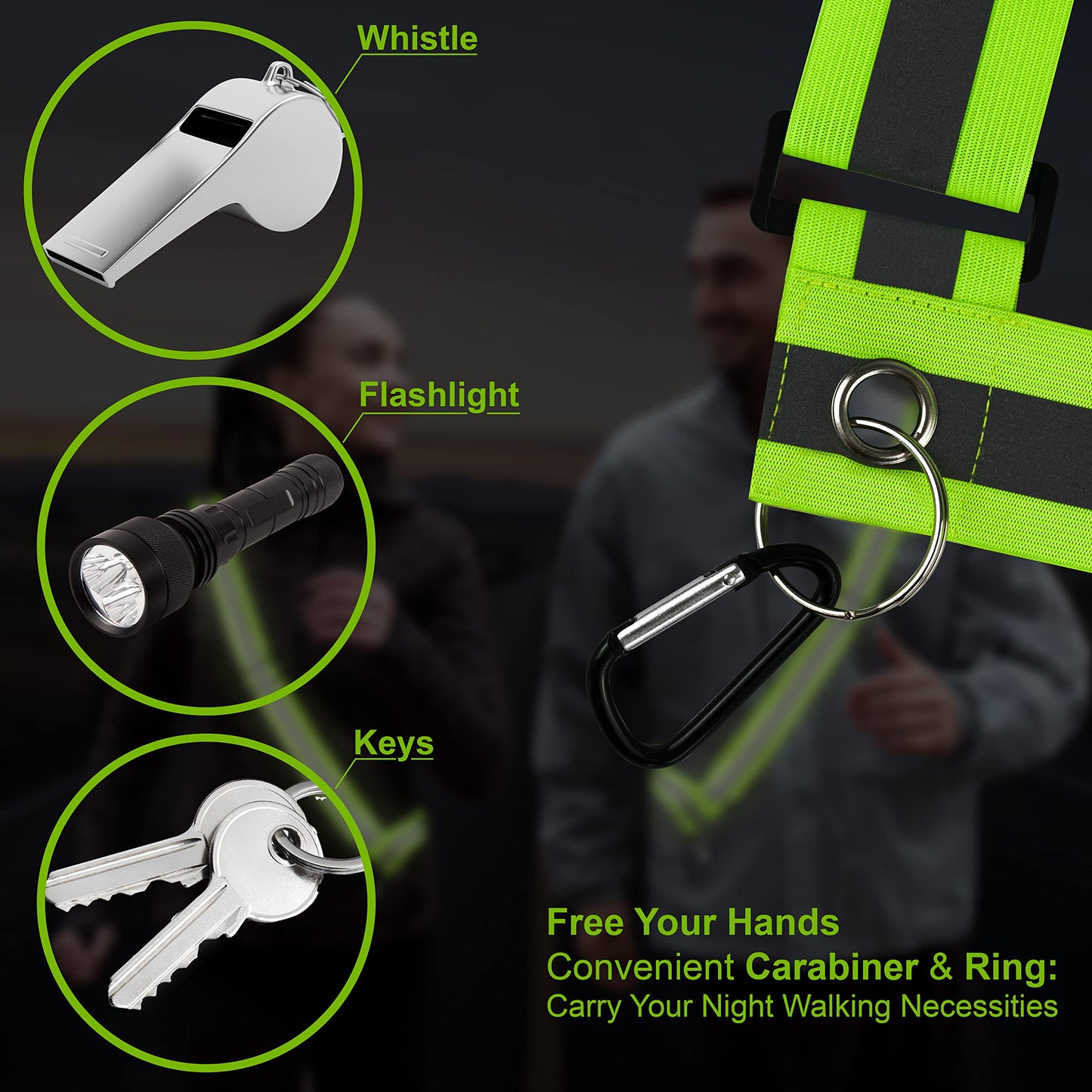 HiVisible | Reflective Sash for Walking at Night Adjustable Safety Sash for Men Women Kids Reflective Belt Sash for Running Walking Biking