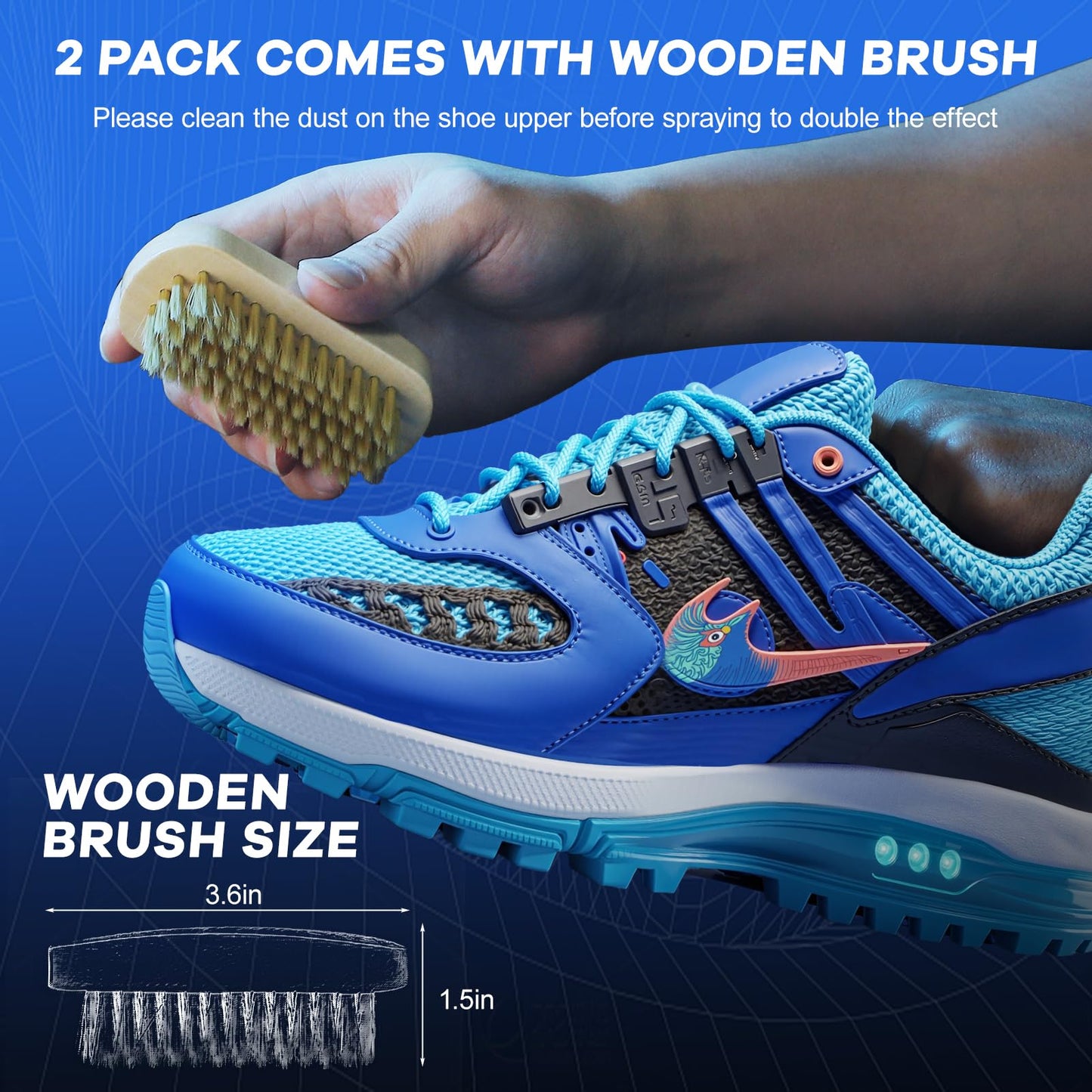 Coklean Shoe Protector Spray, Rain & Stain Waterproof Spray 8.45 OZ Nano Protectant for Sneaker, Nubuck, Canvas, Suede Shoes 1 Pack
